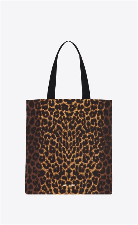 yves saint laurent leopard tote bag|saint laurent shopper tote.